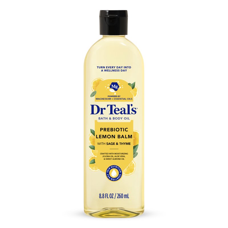 Moisturizing Bath & Body Oil with Prebiotic Lemon Balm - 8.8 fl oz