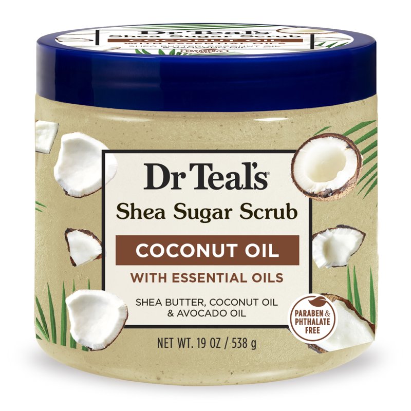 Shea Sugar Body Scrub with Coconut & Essential Oils - 19 oz Exfoliating Wash