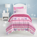 Twin Butterfly Dots Comforter Set for Kids - Pink, Purple & Multi-Color Microfiber Bedding