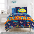 Twin Submarine Comforter Set for Kids - Navy Microfiber Bedding with Sea Animal Prints