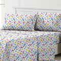Kids Butterfly Bedding Set Twin 3 Piece Microfiber Sheets Purple