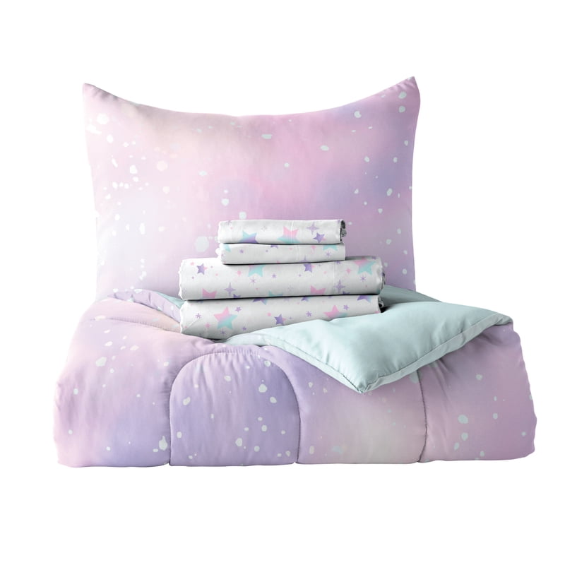Full-Size Child Comforter Set - Pink Twilight 7 Piece Microfiber Bedding