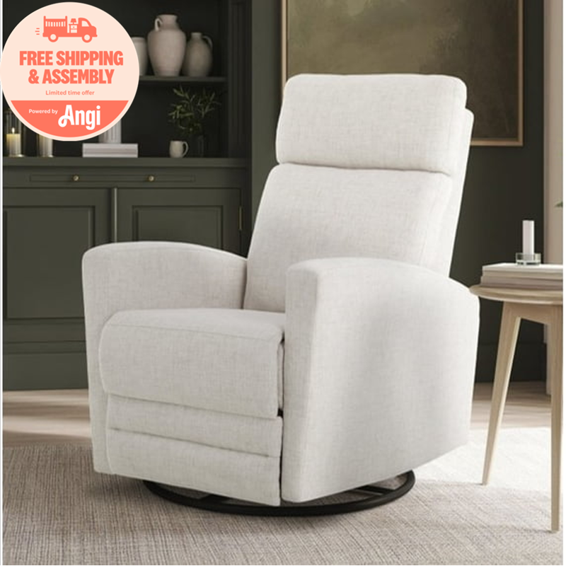 Glider Recliner Rocking Chair with 360° Swivel Motion - Multiple Colors