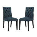 Duchess Modern Fabric Dining Chair Set - Azure Blue, 2 Pack
