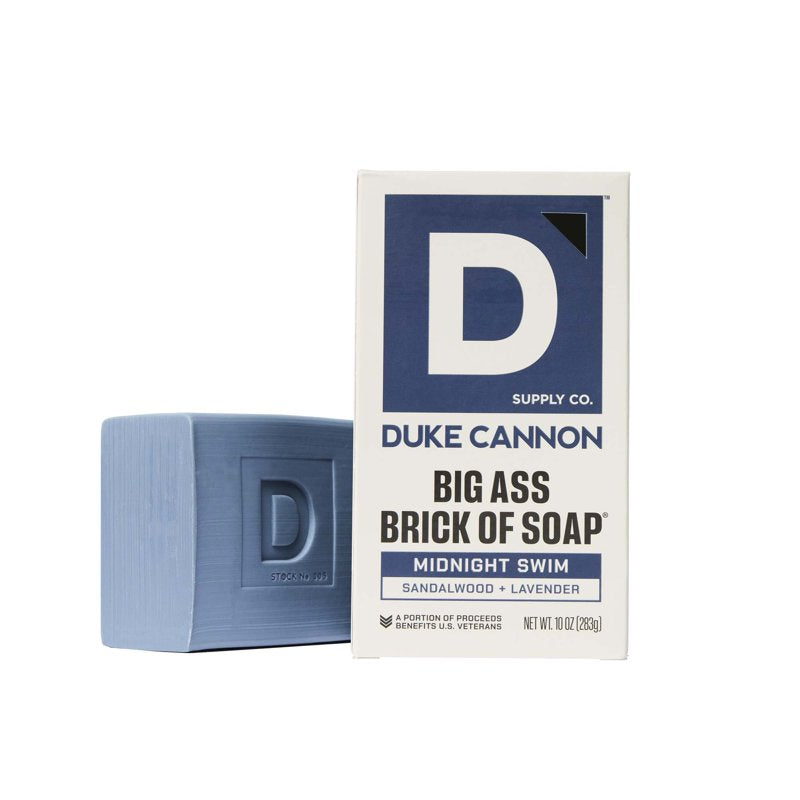 Big Ass Brick of Soap for Men, Midnight Swim - 10 oz Bar Soap