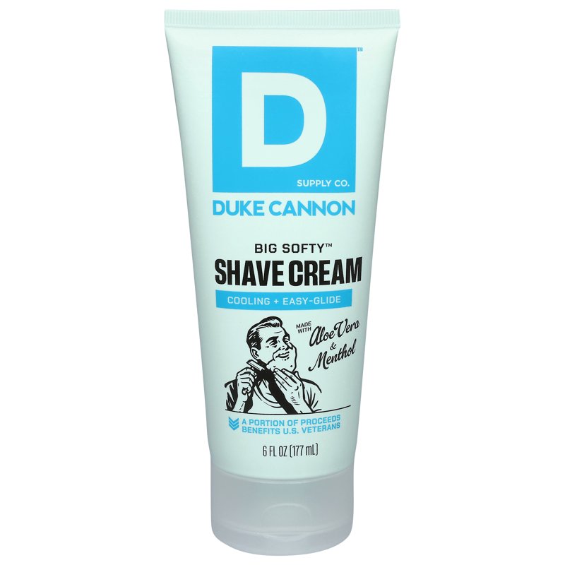 Big Softy Shaving Cream for Men - Moisturizing Aloe Vera Formula, 6 fl oz