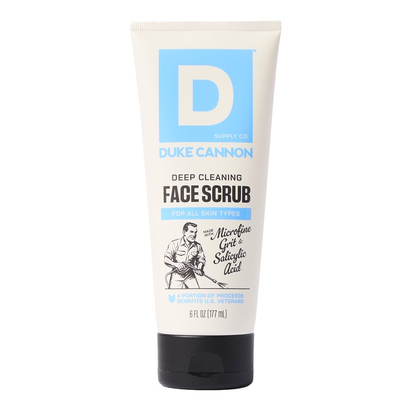Deep Cleaning Face Scrub for Men - Exfoliating Cleanser, 6 fl oz