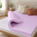 Twin Size Gel Memory Foam Mattress Topper 1.5 Inch Purple Support & Pressure Relief