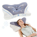 Queen Size Cervical Contour Pillow - Pain Relief & Cooling Memory Foam Bed Pillow, Dark Gray - Suitable for Side, Back & Stomach Sleepers