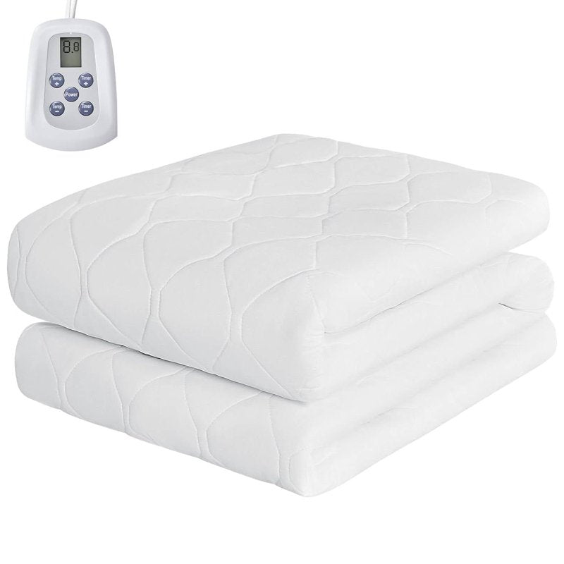 Electric Heated Mattress Pad Queen Size 80x60 with Dual Control & 10 Heat Levels