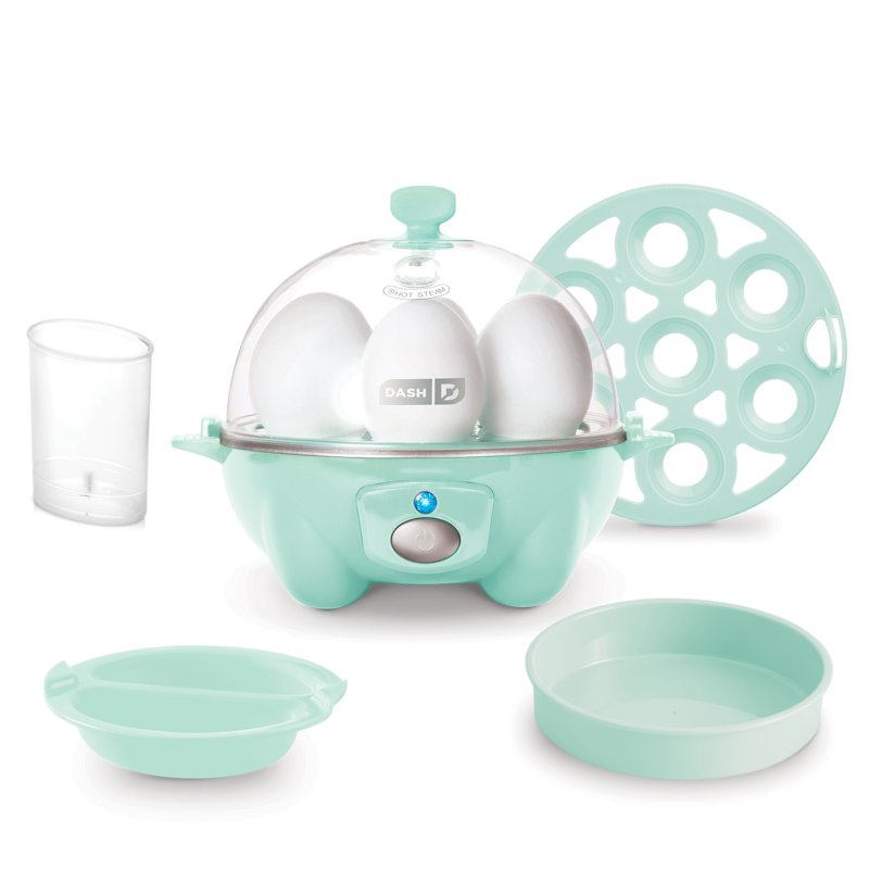 Rapid Egg Cooker - 7 Egg Capacity, Hard Boiled & Poached, Aqua