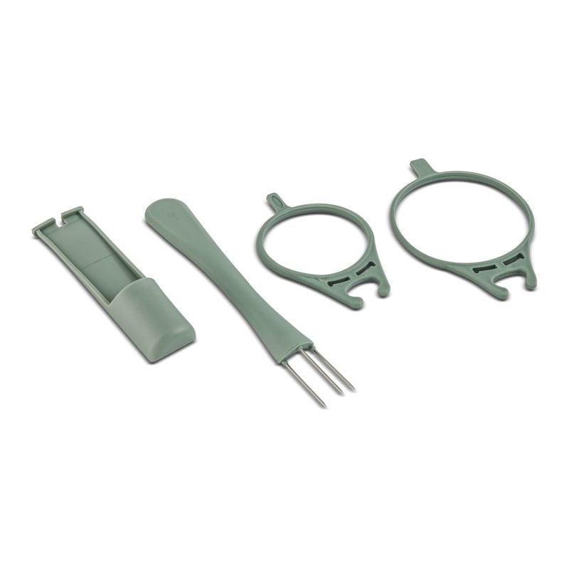 4-Piece Pickle Grabber and Fork Set - Green