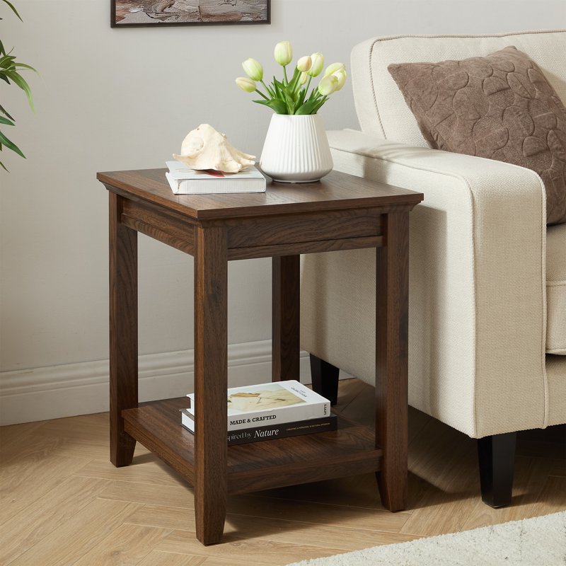 Compact Walnut Finish End Table - Model MSS636249972001