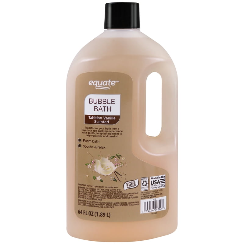 Tahitian Vanilla Scented Bubble Bath - 64 fl oz Luxurious Foaming Formula