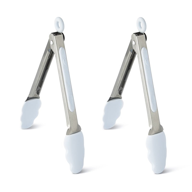 Mini Silicone Locking Tongs Set - 2 Piece Light Blue
