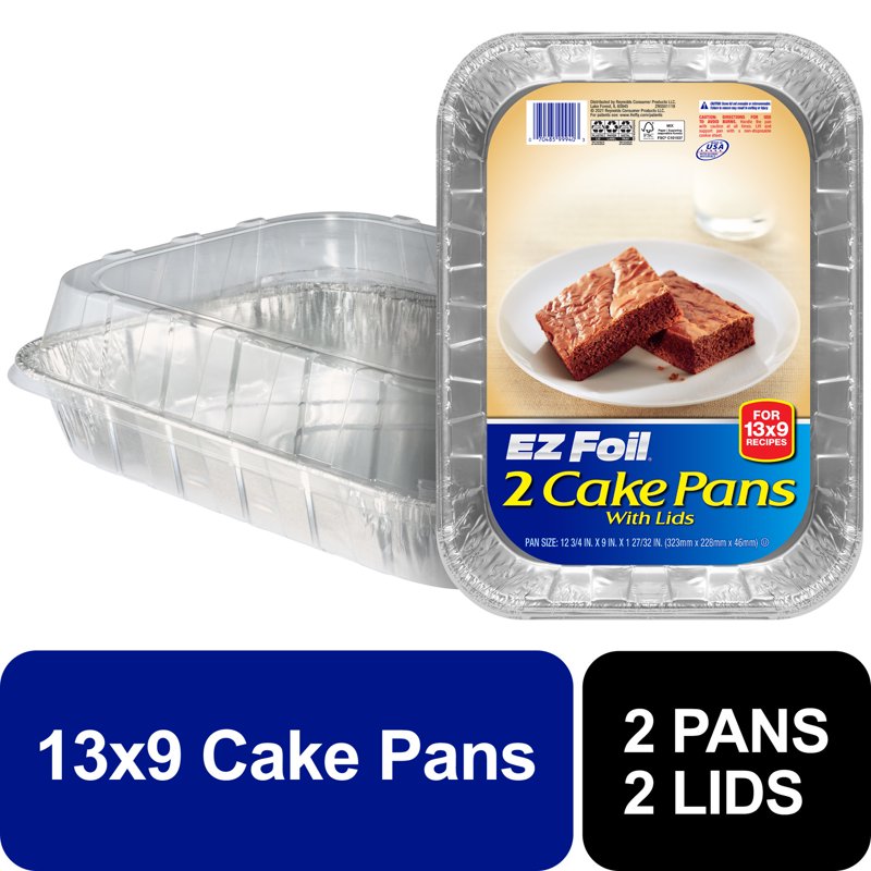 Disposable Cake Pans with Lids - 13 x 9 in., 2 Count
