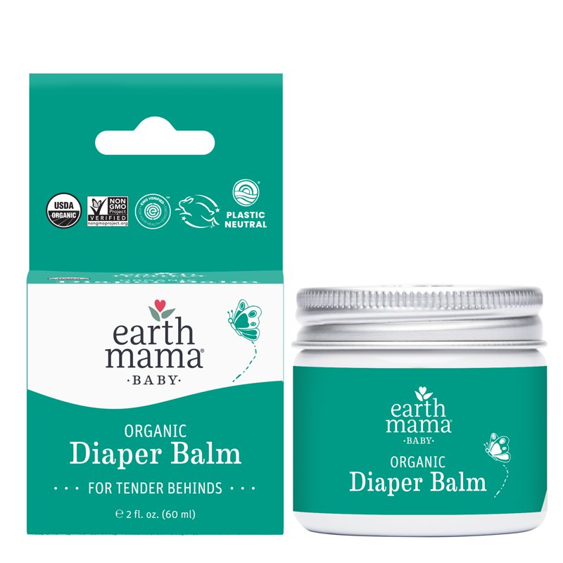 Organic Diaper Balm - Soothing Herbal Skin Ointment for Newborns & Infants