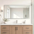 Easy4Home 30x60 Frameless Rectangular Bathroom Mirror Beveled Wall Mirror - Modern Vanity