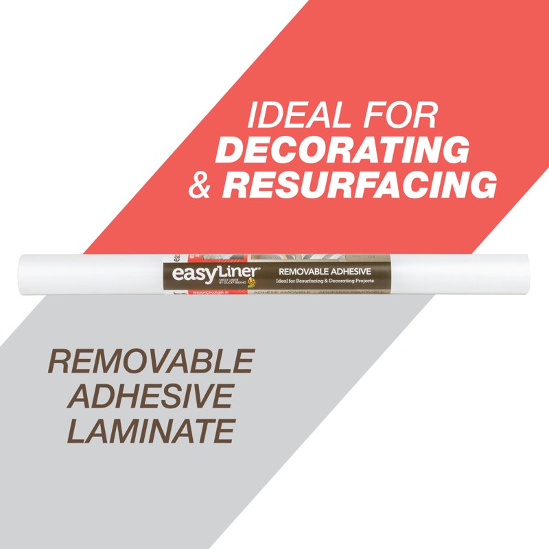Removable Adhesive Shelf Liner - White 20" x 15' Roll - Single
