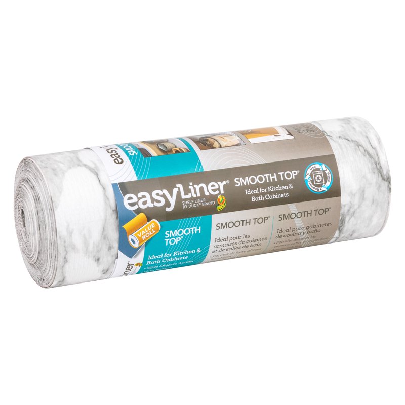 Gray Marble Shelf Liner Roll - 12 in. x 30 ft. - Smooth Top