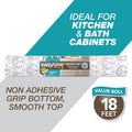 Smooth Top PVC Shelf Liner - Grey Damask 20" x 18' Roll