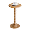 Round Side Table with Solid Wood Legs - Compact Design for Living Room, Bedroom, Office