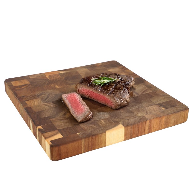 Acacia Wood Serving and Cutting Board - Dark Brown 13.75 Inch