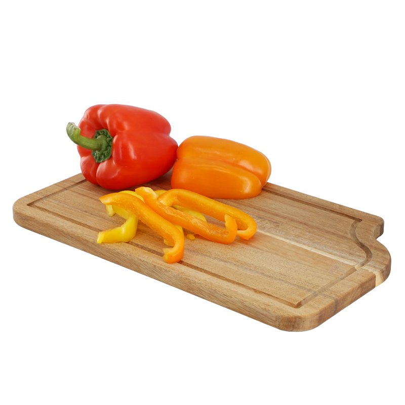 Acacia Wood Cutting Board - 14 x 8.5 Inch Light Brown
