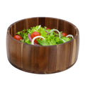 9.75 Inch Acacia Wood Salad Bowl - Light Brown