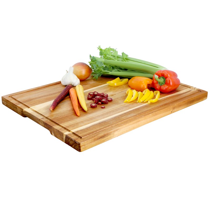 Acacia Wood Large Cutting Board - 24 x 18 Inch - Light Brown