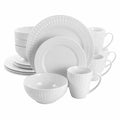 16 Piece Round Porcelain Dinnerware Set - Elegant White Design
