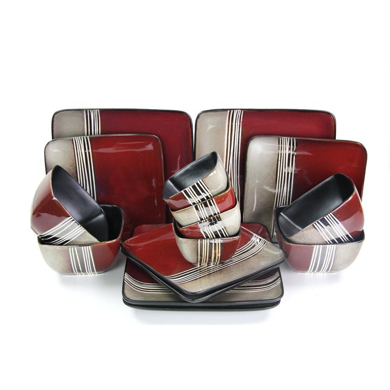 Downtown Loft 16-Piece Stoneware Dinnerware Set for 4