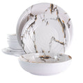 Lightweight 12 Piece White Melamine Dinnerware Set