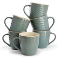 Honeycomb Mug Set - 6 Piece 15 oz. Mugs in Turquoise