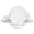 16-Piece Scalloped Porcelain Dinnerware Set - Jane