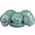 16-Piece Turquoise Dinnerware Set - Malibu Waves Design