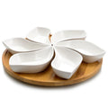 Lazy Susan Appetizer & Condiment Server Set - 7 Piece