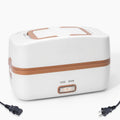 Electric Lunch Box Food Heater - 1000mL Stainless Steel - Brown