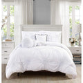 Elegant Comfort 10 Piece Full/Queen Comforter Set - White