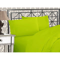 Elegant Comfort Queen Size Pillowcases - Wrinkle & Fade Resistant Ultra Soft Lime Set