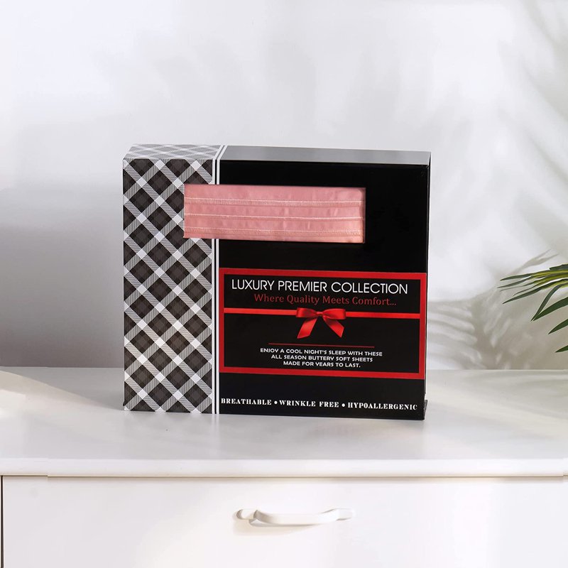 Queen Red 6-Piece Bed Sheet Set - 1500 Thread Count Polyester, Elegant Comfort