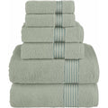 Mint Green Cotton Towel Set - 6-Piece Luxury Bathroom Towels
