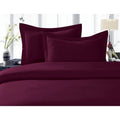 King Duvet Cover Set with 2 Pillow Shams - Purple Solid Microfiber Bedding