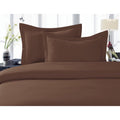 Twin Chocolate Brown Duvet Set with Pillow Shams - Elegant Comfort