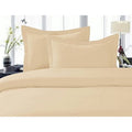 Twin Off-White Duvet Set 3 Piece with Pillow Shams - Solid Cream