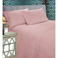 King Size Bed Sheet Set - Dusty Rose 4-Piece Microfiber Bedding with Deep Pockets