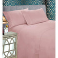 King Size Microfiber Bed Sheet Set - Deep Pocket Cooling Dusty Rose