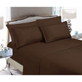 Full Brown Bedding Sheet Set - Elegant Comfort 1500 Series Luxury Microfiber