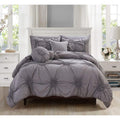 Gray King Size Hypoallergenic Microfiber Sunflower Comforter Set with Pillows