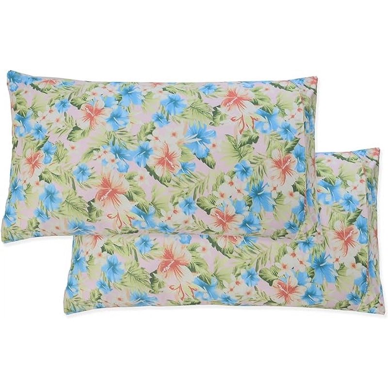 King Magnolia Ultra Soft Floral Pint Pillowcases Set of 2 - Microfiber, Hotel Quality